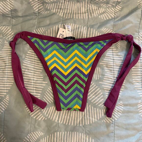 NEW Cosabella Zig Zag Bikini Bathing Suit Bottom With Ties NWT - Picture 5 of 5